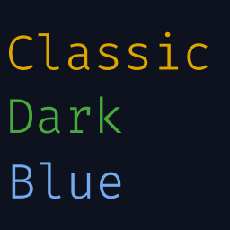 Classic dark-blue theme